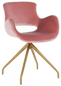 NT Sierra Forgatható Rózsaszín / arany Bársony szék