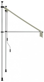 krémszínű kézzel feltekerhető napellenző 100 cm