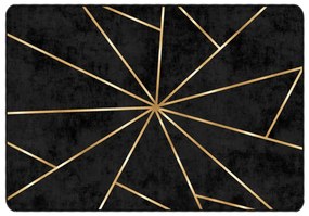 fekete-arany mosható csúszásgátló szőnyeg 160 x 230 cm