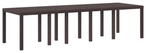 vidaXL Kerti Asztal Barna 300 x 100 x 73 cm polirattan