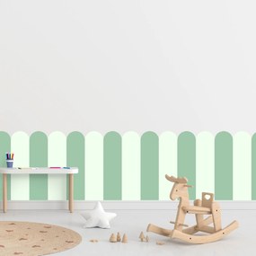 PIPPER. Textil öntapadó tapéta - Boltív - Menta színű Méret: 60cm, Szín: Sápadt
