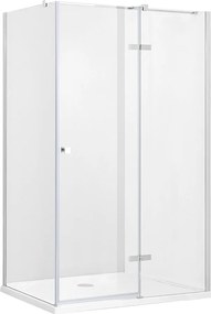 Besco Pixa zuhanykabin 120x80 cm négyszögletes króm fényes/átlátszó üveg PPP-128-195-C