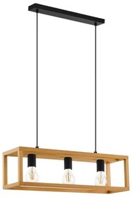 Eglo 32144 - Kábeles csillár BLACKCROWN 3xE27/40W/230V barna