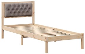 Ágykeret fejtámlával Tópszínű 75 x 190 cm szövet