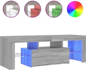 vidaXL szürke sonoma színű TV-szekrény LED-lámpákkal 120 x 35 x 40 cm