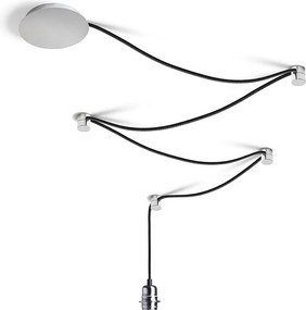 RENDL SPIDER I függesztő készlet fekete króm 230V LED E27 15W
