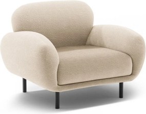Bézs buklé fotel Poppy – Micadoni