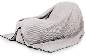 Világosszürke kordbársony gyerek babzsákfotel Cocoon 120 – SLOWDOWN