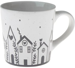 Kerámia bögre Domečky I, 470 ml