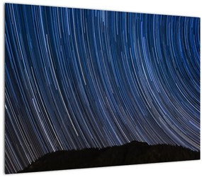 Éjszakai csillagok és az ég képe (üvegen) (70x50 cm)