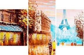 Kép - Esős idő és az Eiffel-torony (90x60 cm)