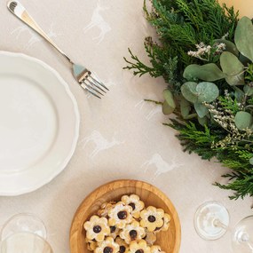 Goldea ovális terítő natura - szarvasok természetes talajon 120 x 200 cm