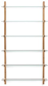 Natúr színű üveg moduláris polcrendszer 110x202x30,5 cm Sitra – Kave Home