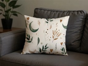 Mikroszálas párnahuzat BOHO MOON 45x45 cm, krém színű