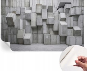 Fotótapéta Fali tapéta Hálószobába és Nappaliba Beton tömbök 416x254 cm