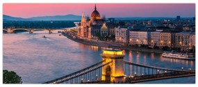 Kép - panoráma a városra, Budapest, Magyarország (120x50 cm)