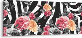Virágzó rózsák képe (120x50 cm)