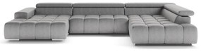 Sarokkanapé U TROPEA jobb oldali, szürke