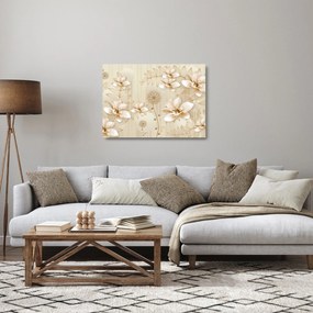 Kép - Arany virágok összetétele (üvegen) (70x50 cm)