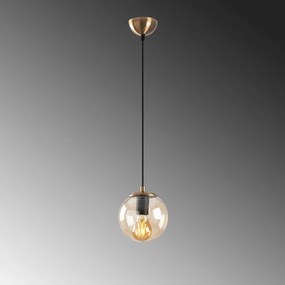 Aranyszínű függőlámpa üveg búrával ø 15 cm Efe – Opviq lights