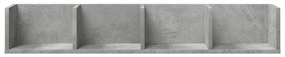 betonszürke szerelt fa faliszekrény 99x18x16,5 cm