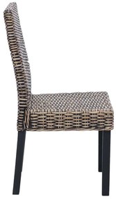 Étkezőszék 2 pcs Fekete Mosás 45 x 54 x 93 cm Tömör Mahagóni Fa