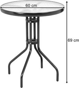 Kerti szett TREGO ISLAND - 2 szék és kerek asztal ø 60 cm, zöld