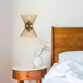 Aranyszínű fali lámpa Kirpi – Opviq lights