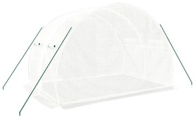 fehér acélvázas melegház 6 m² 3 x 2 x 2 m