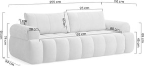 Mavelia ágyazható kanapé - barna Kiara 856 szövet