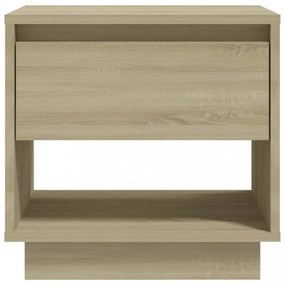 2 db sonoma tölgy színű szerelt fa éjjeliszekrény 45x34x44 cm