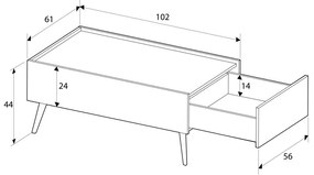 Dohányzóasztal Salome 5 (tölgy) . 1109376