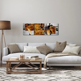 Kép - Az afrikai kultúra motívumai (órával) (90x30 cm)