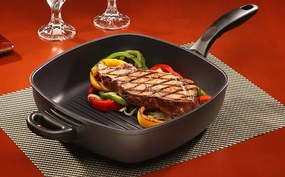 SWISS DIAMOND® gyémánt felületű mély grill serpenyő 28x28 cm indukciós