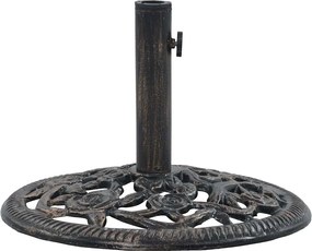 vidaXL bronzszínű öntöttvas napernyőtalp 12 kg 48 cm