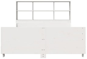 fehér tömör fa könyvespolcos ágy matrac nélkül 120 x 190 cm