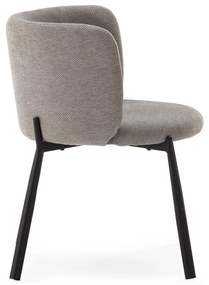 Szürke kárpitozott étkezőfotel szett 2 db-os Ginny – MOME