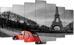 Vászonkép 140x80 Piros autó torony