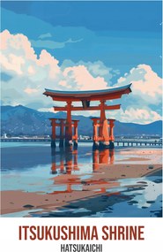 Poszter 15x20 cm Itsukushima szentély, Hatsukaichi