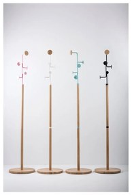 Hook tömör tölgyfa állófogas fehér elemekkel - Gazzda