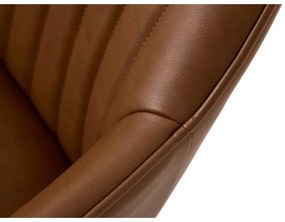 Barna kárpitozott karfás étkezőfotel szett 2 db-os Nolan Stripe – Unique Furniture