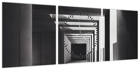 Kép - Négyzet alakú alagút (órával) (90x30 cm)