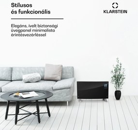 Klarstein Bornholm Curved Ambient, konvektor, 1000/2000 W, fekete