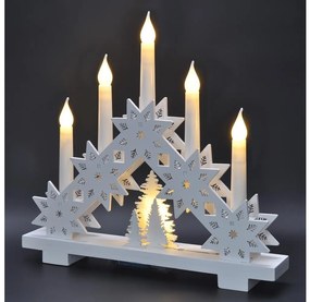 Solight 1v265 - LED Karácsonyi gyertyatartó 5xLED/2xAA meleg fehér