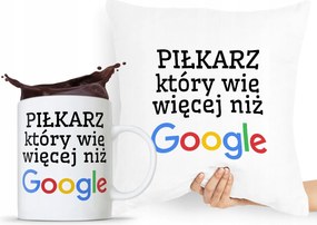 Labdarúgó Párna Bögre Szett Ajándék fényképes nyomtatással