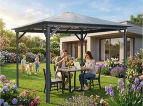 kerti pavilon LANITPLAST 33 antracit + bronz PC LG2454