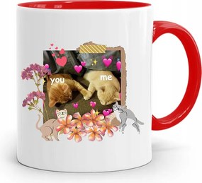 Piros Bögre Ajándék Fiúnak You And Me fényképes nyomtatással