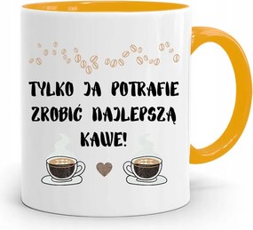 Barista Kávézó Bögre Sárga Ajándék fényképes nyomtatással