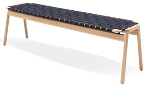 Fekete-natúr színű pad Klupa - Gazzda