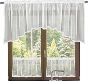 Gyönyörű Fátyol Karnis Csipke függöny 250x90